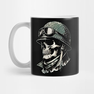 Skeleton Skull Soldier Vintage Mug